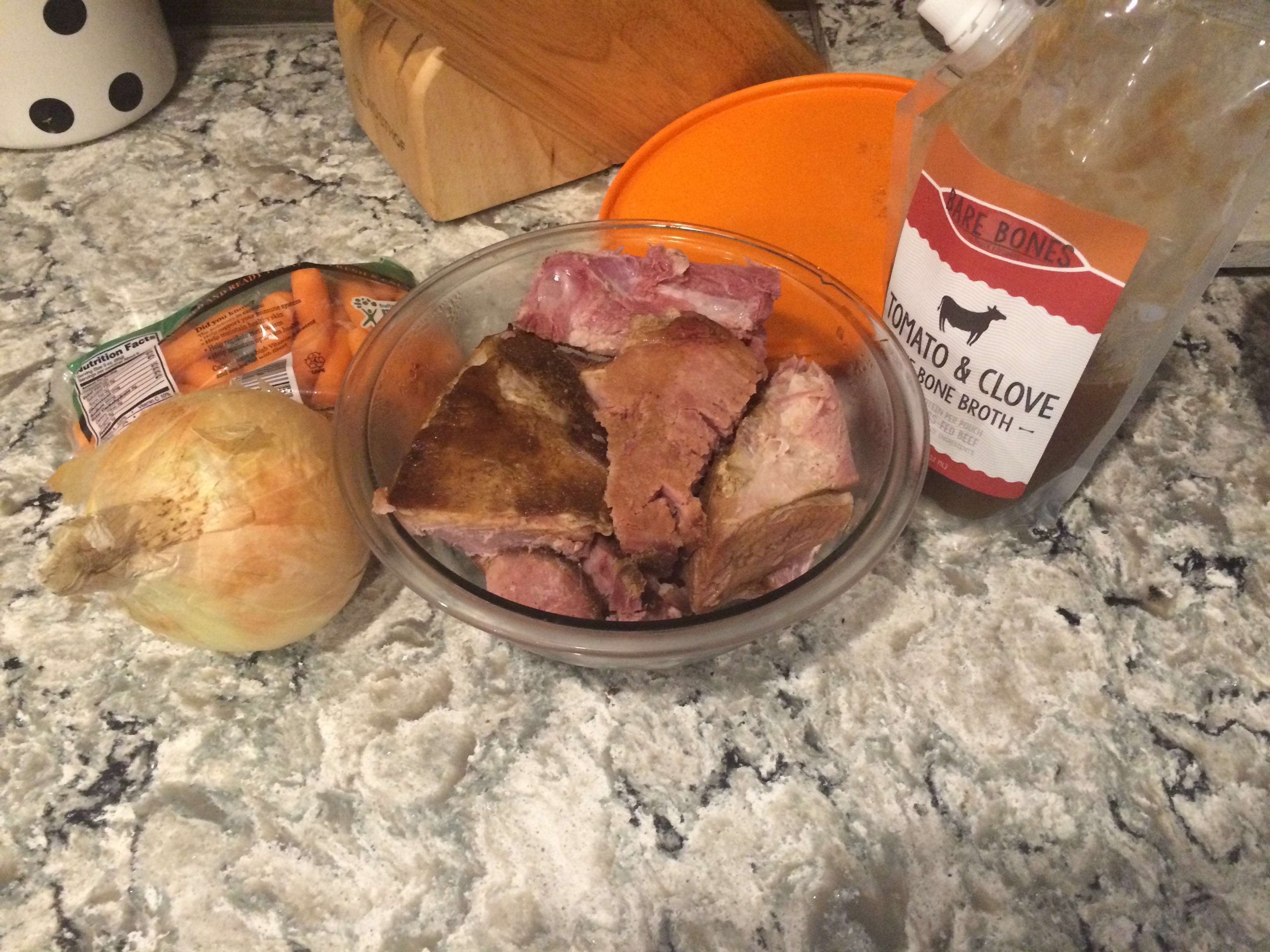 Crock Pot Dinners - Left over ham soup 