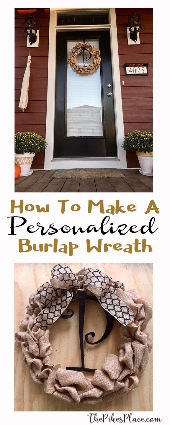 How to Make A Personalized Fall Burlap Wreath