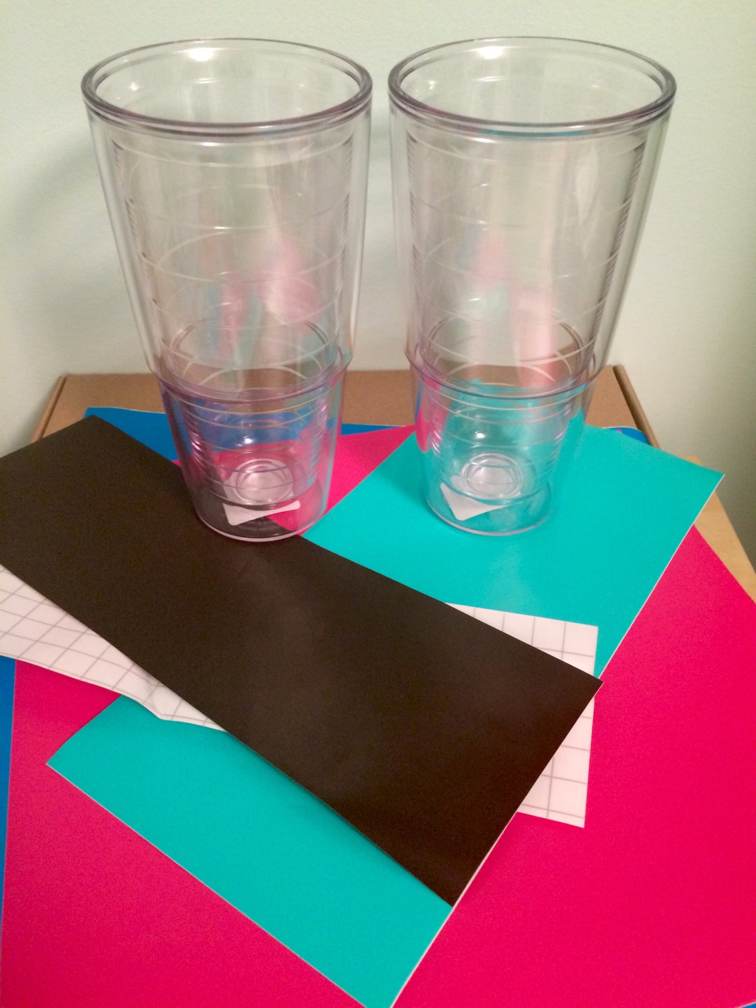 Supplies for Mr. and Mrs. Tumblers
