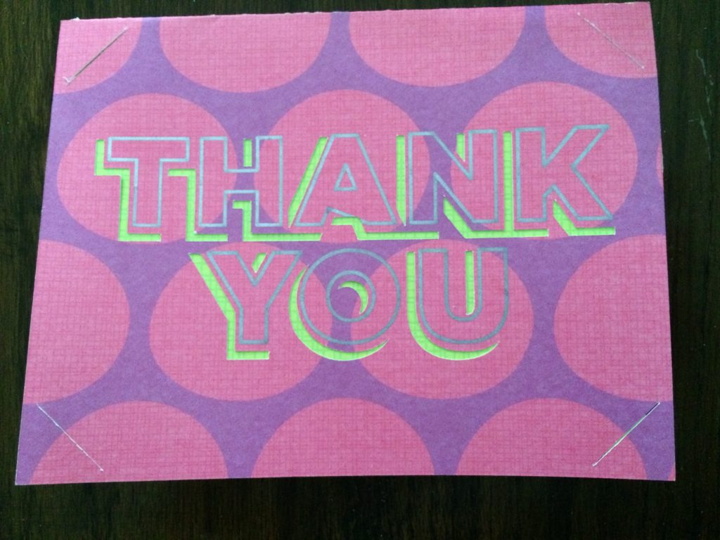 Thank you - Crafting and DIY using a Cricut Explore
