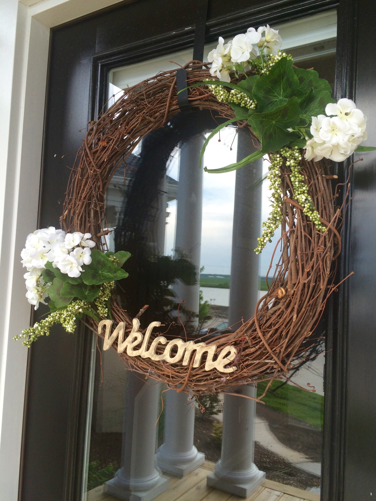 Welcome Wreath Door