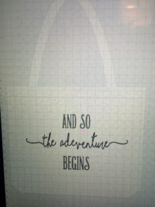 DIY your own And So The Adventure Begins Honeymoon Tote Bag with a Cricut or die cut machine and iron on vinyl