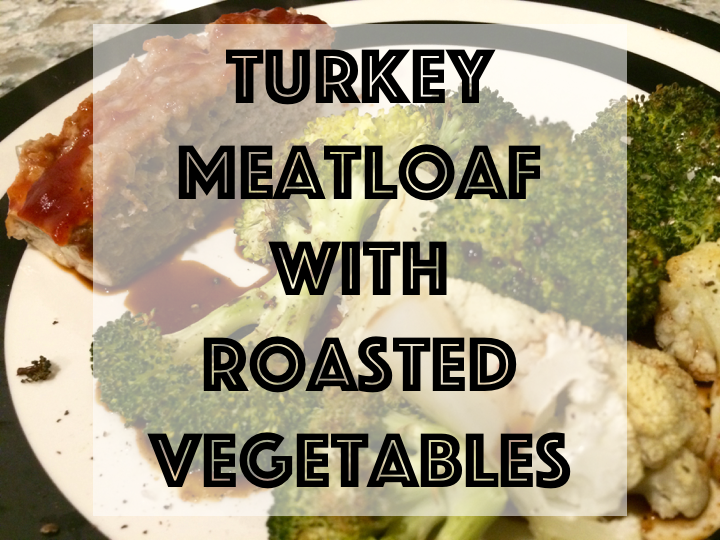 30 Minute Dinner Turkey Meatloaf with Roasted Broccoli & Cauliflower Floret Recipe. A Healthier Alternative to the classic dish.