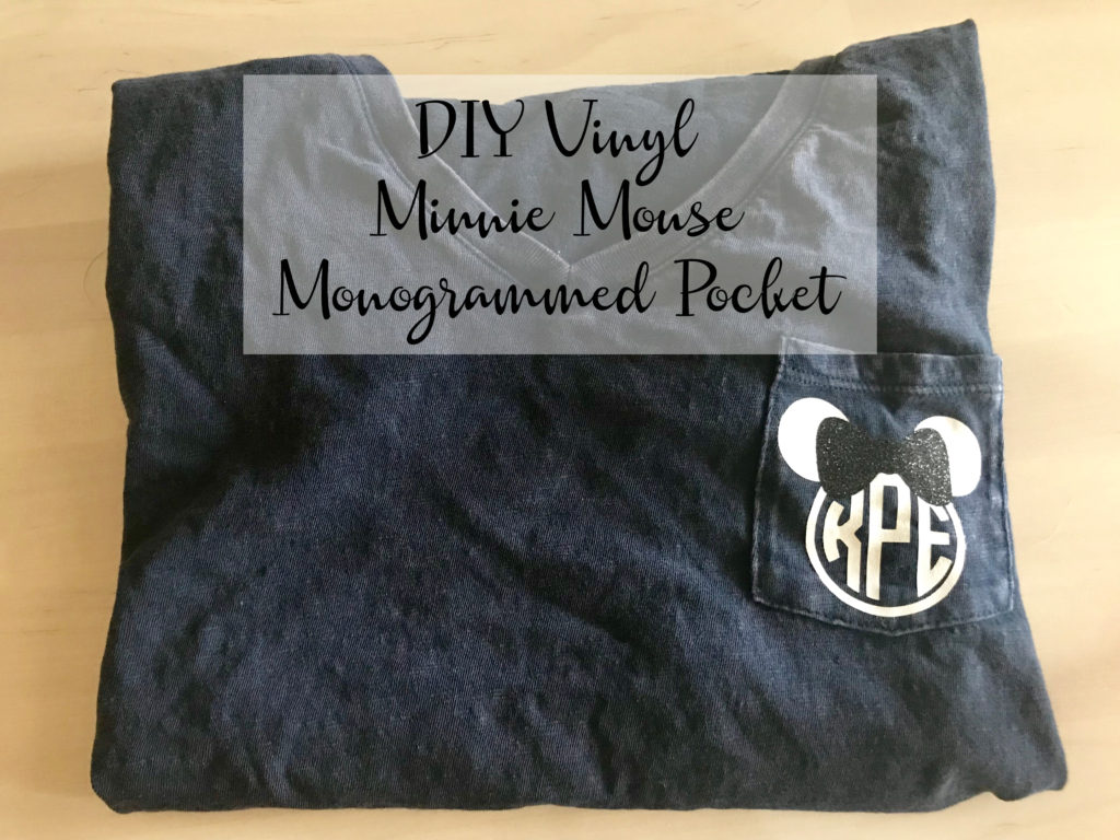 DIY Minnie Pocket Monogrammed Shirt The Pike s Place